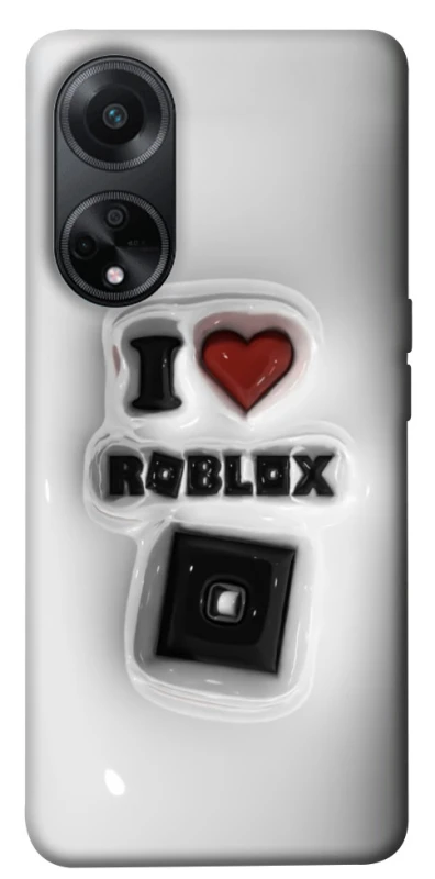 Чохол на Oppo A58 4G I love Roblox фото 1 з 1