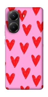 Чехол на Xiaomi Poco X6 Pro Red hearts 2 фото 1 из 1