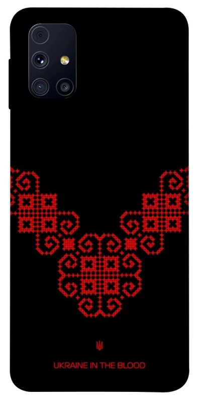 Чехол на Samsung Galaxy M31s Черно-красная вышиванка фото 1 из 1
