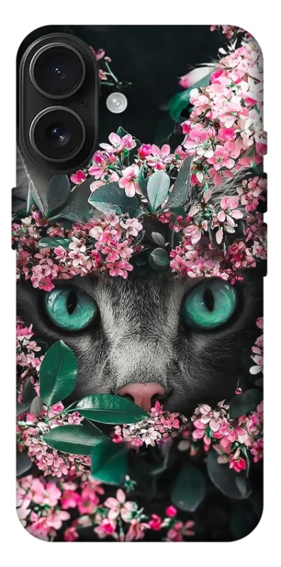 Чохол на Apple iPhone 17 (6.3") Кіт в квітах фото 1 з 1