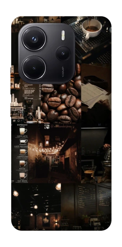 Чохол на Xiaomi Redmi Note 14 5G Coffee collage ver.1 фото 1 з 1