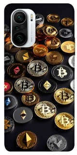 Чехол на Xiaomi Redmi K40 / K40 Pro / K40 Pro+ / Poco F3 Many coins фото 1 из 1