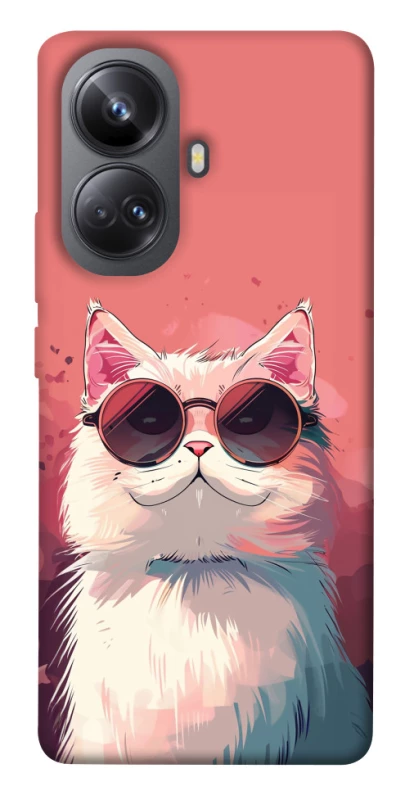 Чехол на Realme 10 Pro+ Сat with glasses фото 1 из 1