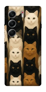 Чехол на Tecno Camon 40 Colorful Cat Collage фото 1 Чехол на Tecno Camon 40 Colorful Cat Collage фото 1 из 1