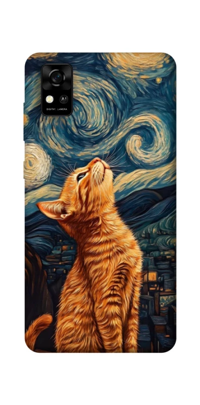 Чохол на ZTE Blade A31 van gogh cat фото 1 з 1