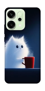 Чехол на Oppo Reno 14 Чехол кот с кофе фото 1 из 1