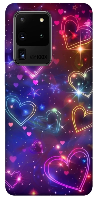 Чохол на Samsung Galaxy S20 Ultra Drawn hearts фото 1 з 1