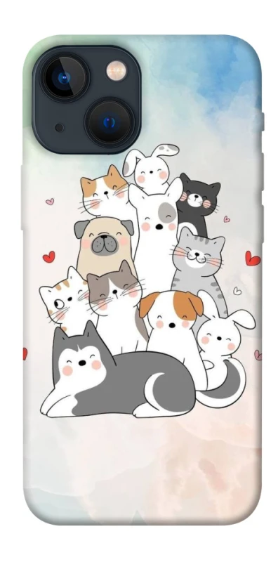 Чохол на Apple iPhone 13 mini (5.4") Funny Pets ver.2 фото 1 з 1
