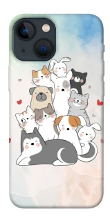 Чехол на Apple iPhone 13 mini (5.4") Funny Pets ver.2 фото 1 из 1