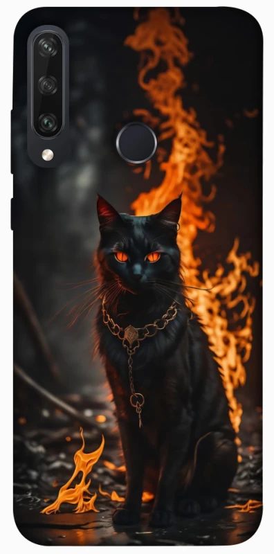 Чехол на Huawei Y6p Огненный кот фото 1 из 1