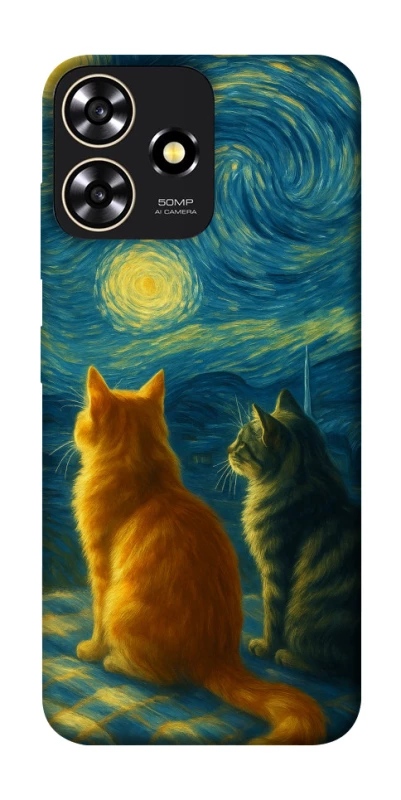 Чохол на ZTE Blade A73 4G Cats under the stars фото 1 з 1