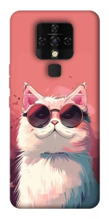 Чохол на TECNO Camon 16 SE Сat with glasses фото 1 з 1