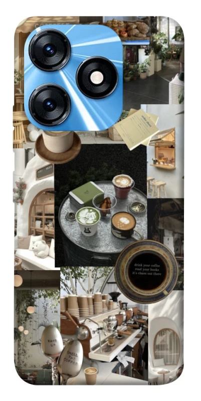 Чехол на TECNO Spark 10 Coffee collage ver.4 фото 1 из 1