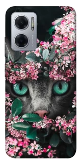 Чохол на Xiaomi Redmi Note 11E Кіт в квітах фото 1 Чохол на Xiaomi Redmi Note 11E Кіт в квітах фото 1 з 1
