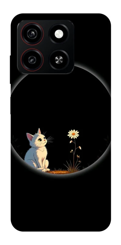 Чохол на ZTE Blade A35 4G Cat and flower фото 1 з 1