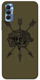 Чохол на TECNO Spark 8P Mil skull фото 1 з 1