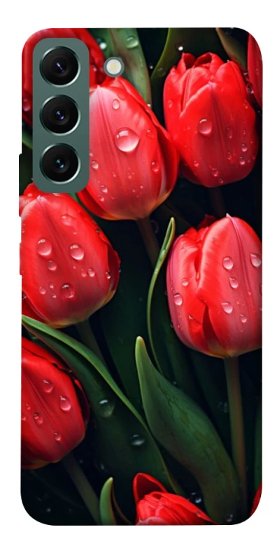 Чехол на Samsung Galaxy S22 Красные тюльпаны фото 1 из 1