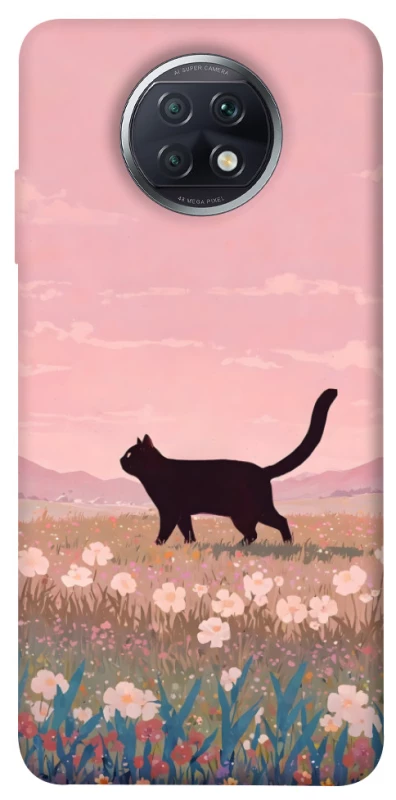 Чохол на Xiaomi Redmi Note 9 5G / Note 9T cat on a field фото 1 з 1
