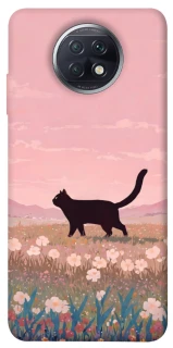 Чохол на Xiaomi Redmi Note 9 5G / Note 9T cat on a field фото 1 з 1