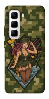 Чехол на Infinix Hot 50 Pro Military Waifu фото 1 из 1