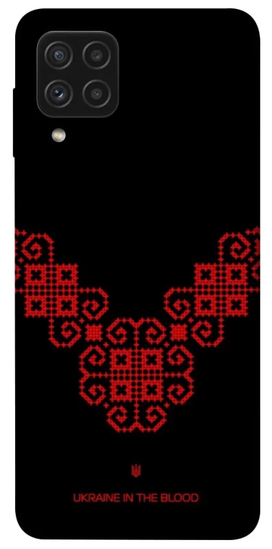 Чехол на Samsung Galaxy A22 4G Черно-красная вышиванка фото 1 из 1