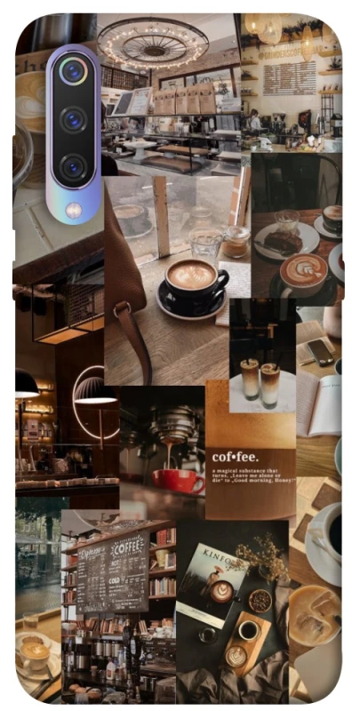 Чехол на Xiaomi Mi 9 Coffee collage ver.2 фото 1 из 1
