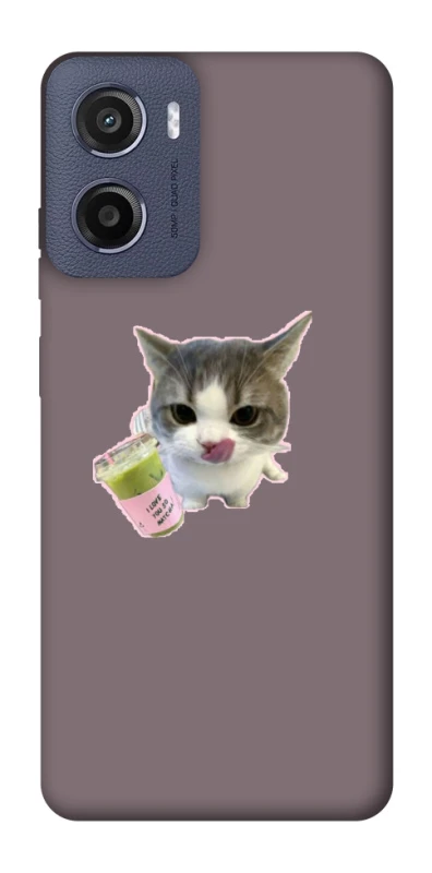 Чехол на Motorola Moto E15 cat matcha фото 1 из 1