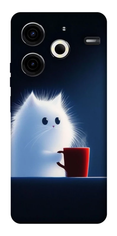 Чохол на TECNO Pova 6 Neo (LI6) Чохол кіт з кавою фото 1 з 1