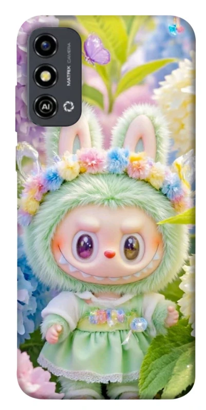Чохол на ZTE Blade A53 Labubu & Flowers ver.2 фото 1 з 1