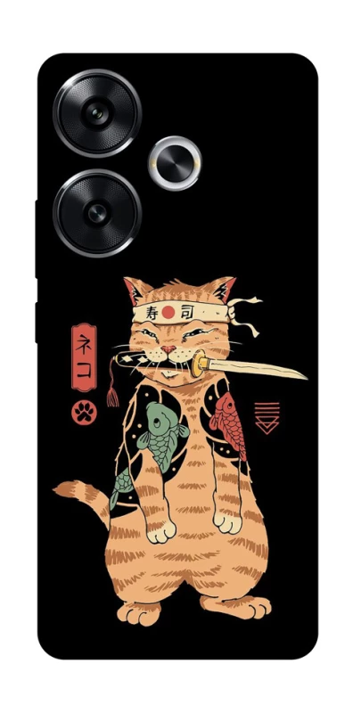 Чехол на Xiaomi Poco F6 Кот-самурай фото 1 из 1
