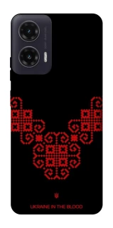 Чохол на Motorola Moto G35 Чорно-червона вишиванка фото 1 з 1