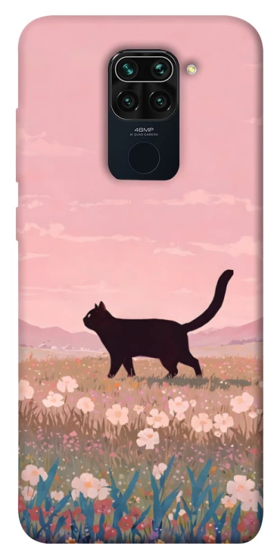 Чохол на Xiaomi Redmi Note 9 / Redmi 10X cat on a field фото 1 з 1