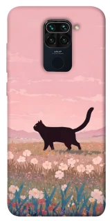 Чехол на Xiaomi Redmi Note 9 / Redmi 10X cat on a field фото 1 из 1