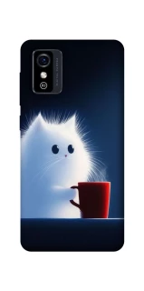 Чехол на ZTE Blade L9 Чехол кот с кофе фото 1 из 1