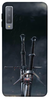 Чехол на Samsung A750 Galaxy A7 (2018) Мечи Ведьмака фото 1 из 1