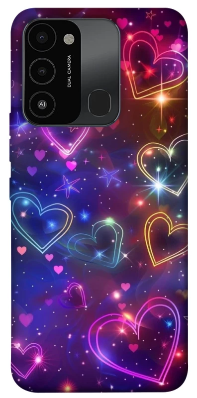 Чехол на TECNO Spark 8C Drawn hearts фото 1 из 1