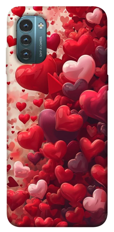 Чохол на Nokia G21 Many hearts фото 1 з 1