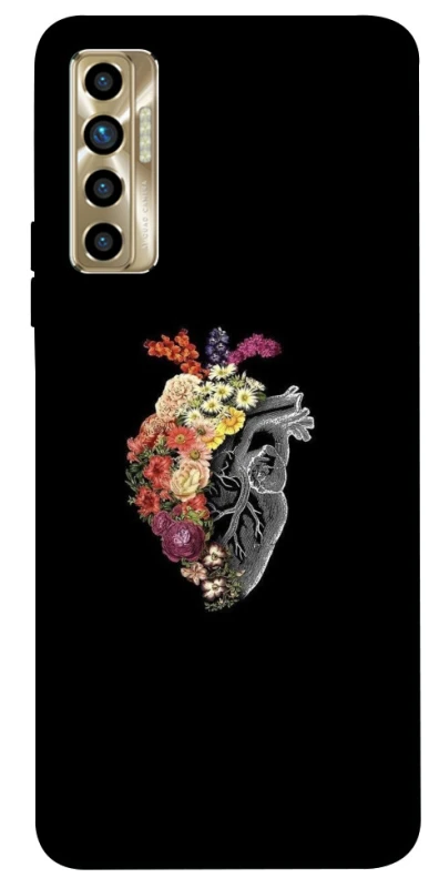 Чехол на TECNO Camon 17P Heart with flowers фото 1 из 1