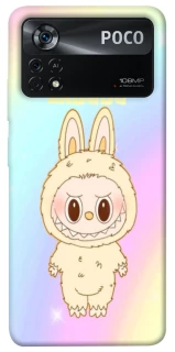 Чехол на Xiaomi Poco X4 Pro 5G Fluffy Rainbow Labubu фото 1 из 1