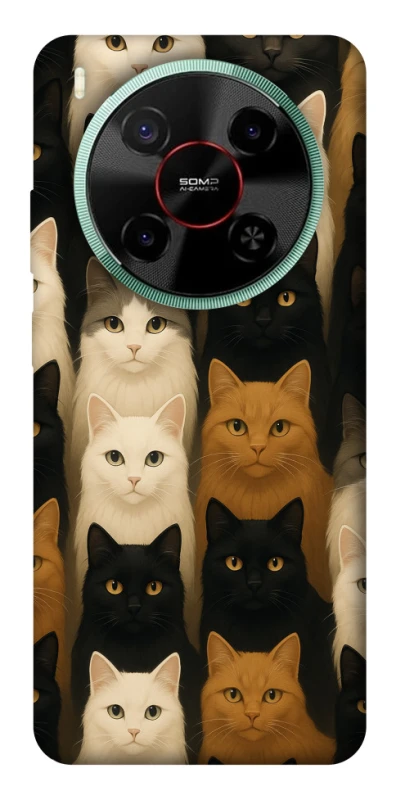 Чохол на ZTE Nubia V70 Max Colorful Cat Collage фото 1 з 1