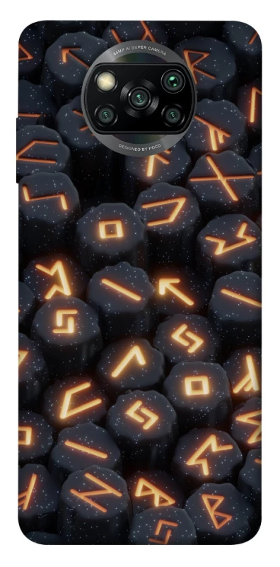 Чехол на Xiaomi Poco X3 NFC / Poco X3 Pro Огненые руны фото 1 из 1