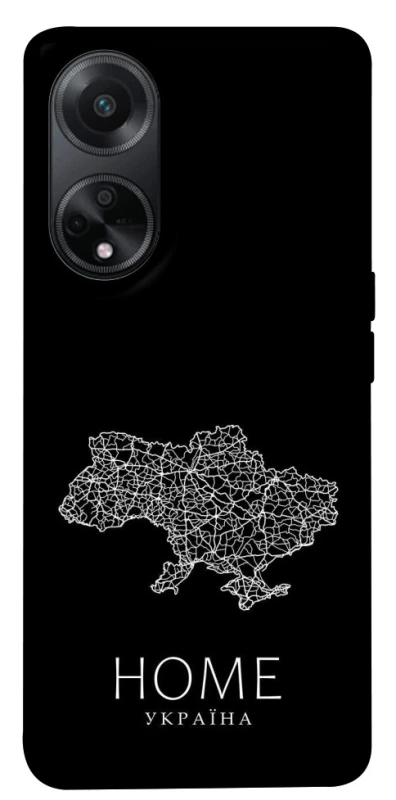 Чехол на Oppo A98 Ukraine black map фото 1 из 1