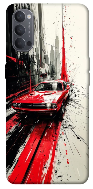 Чехол на Oppo Reno 4 Painted Mustang фото 1 из 1