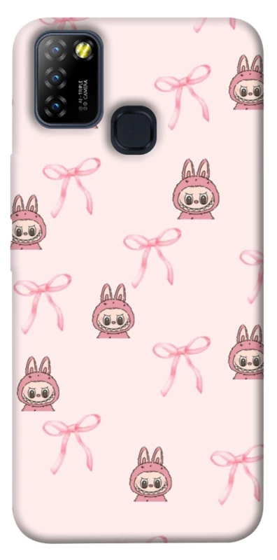 Чохол на Infinix Hot 10 Lite Pink bows and Labubus фото 1 з 1