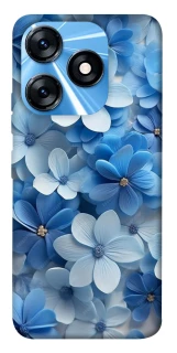 Чехол на TECNO Spark 10 Синие цветы фото 1 из 1