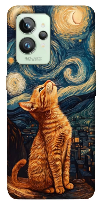 Чохол на Realme GT2 van gogh cat фото 1 з 1