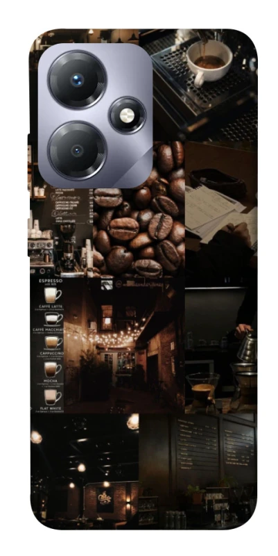 Чохол на Infinix Hot 30i Coffee collage ver.1 фото 1 з 1