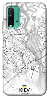 Чехол на Xiaomi Redmi Note 9 4G / Redmi 9 Power Kiev white map фото 1 из 1