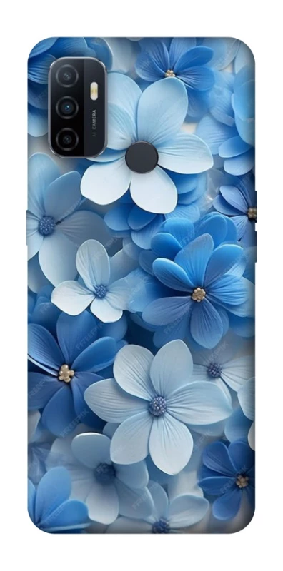 Чохол на Oppo A53 / A32 / A33 Сині квіти фото 1 Чохол на Oppo A53 / A32 / A33 Сині квіти фото 1 з 1