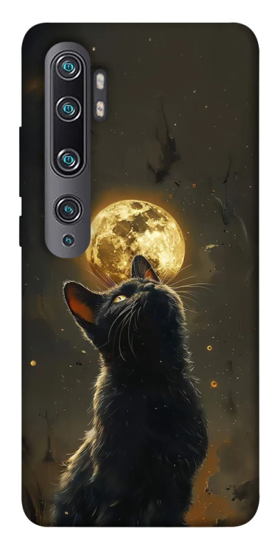 Чехол на Xiaomi Mi Note 10 / Note 10 Pro / Mi CC9 Pro Кот под луной v2 фото 1 из 1